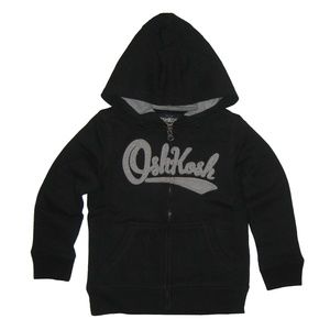 OshKosh B'Gosh Boys Full Zip Logo Hoody Black (4)